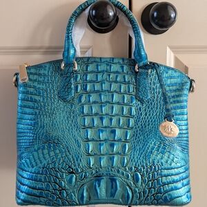 New Brahmin Peacock Duxbury Satchel